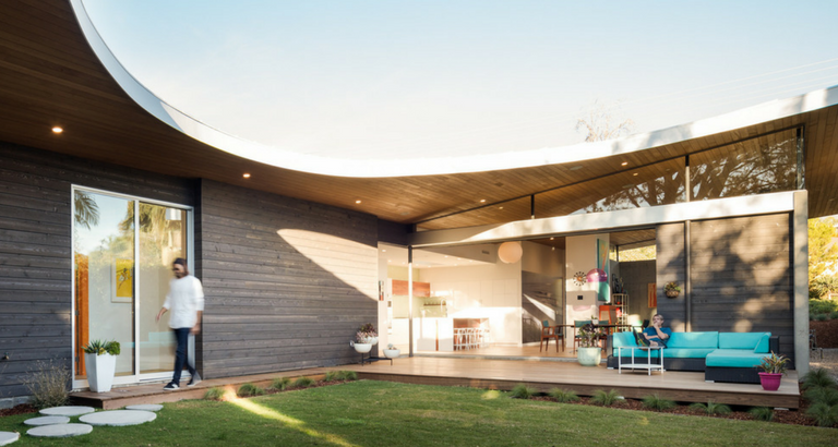 House Tour- A Mid-Century House in California with a Curved Roof