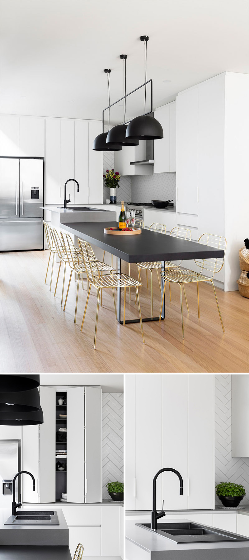 Room of the Week- A Kitchen Remodel Shining with Black and Gold