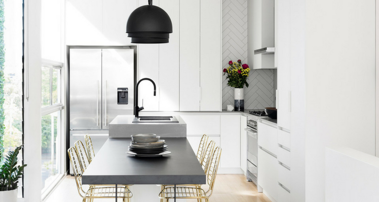 Room of the Week- A Kitchen Remodel Shining with Black and Gold