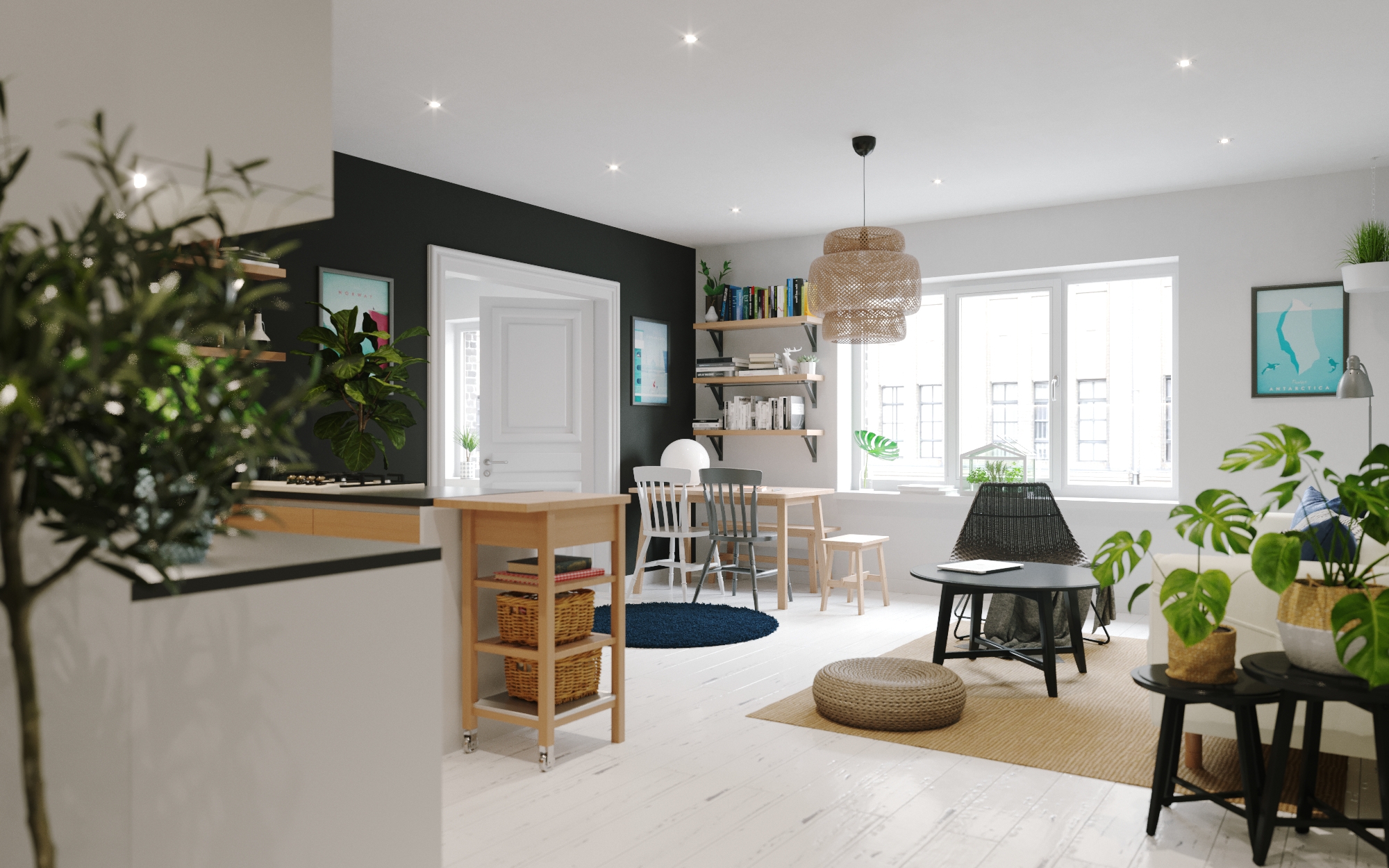 A Small Apartment Boasts A Scandinavian Interior Bliss in Warsaw
