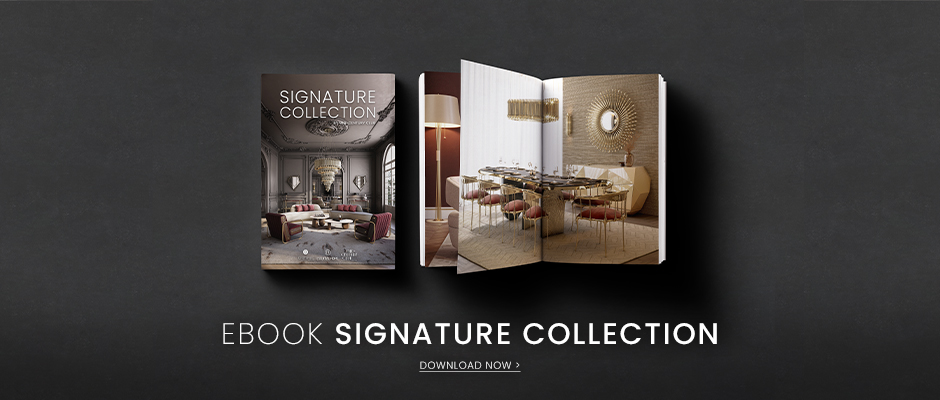 Ebook Signature Collection promotional banner showing luxury interior design books.